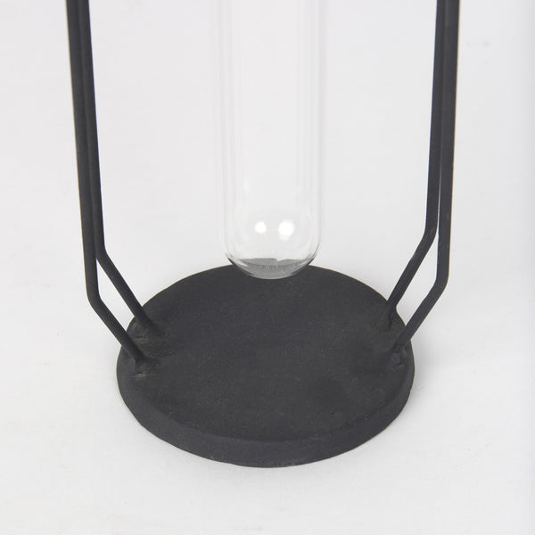 Aria 4.3L x 3.9W x 9.6H Metal and Glass Decorative Accent