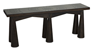 Tutankhamun Ebony Walnut Console with Glass Detailing