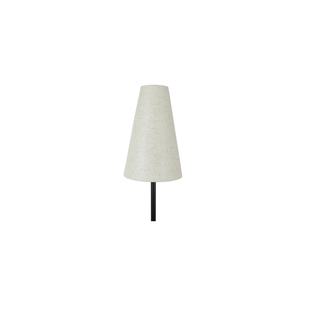 Mathis Floor Lamp with Linen Shade in Black