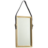 Long Venster Mirror In Antique Brass