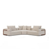 Warner Oatmeal 3 Piece Sofa Set W/Corner Piece