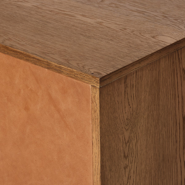 Posada L In Shaped Desk In Amber Oak Veneer