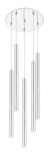 Forest 5 Light Island/Billiard in Chrome Finish