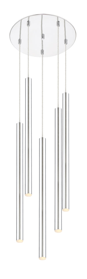 Forest 5 Light Island/Billiard in Chrome Finish