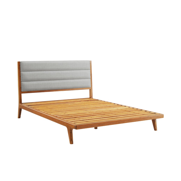 Mercury Upholstered Queen Platform Bed, Amber