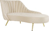 Josefina Chaise In Cream Velvet