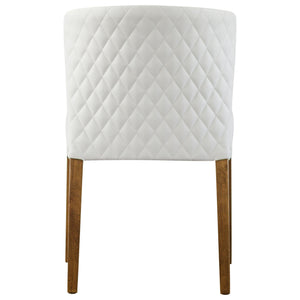Albie Diamond Stitching Chair In Danburry White