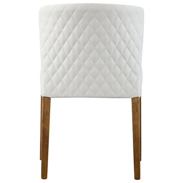 Albie Diamond Stitching Chair In Danburry White