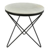 Moe's Haley Side Table with Black Iron Base
