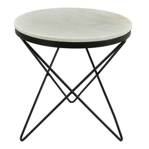Moe's Haley Side Table with Black Iron Base