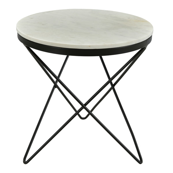 Moe's Haley Side Table with Black Iron Base