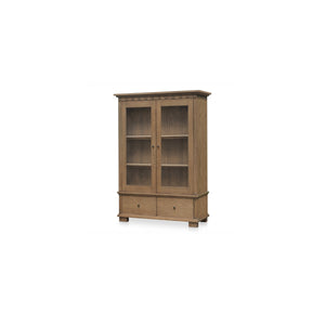 Moe's Lillian Tall Cabinet Brown with Glass Doors