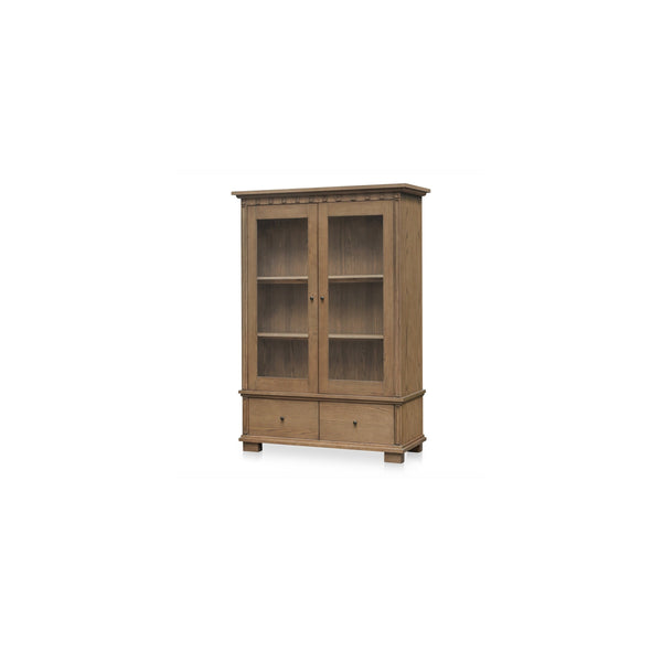 Moe's Lillian Tall Cabinet Brown with Glass Doors