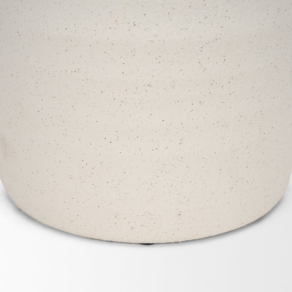 Tyrus Large Textured Matte White w/ Speckling Ceramic Vase