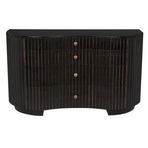Irene Dresser, Hand Rubbed Black with Light Brown Trim
