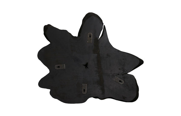 Freeform Teak Wall Slice, Large, Black
