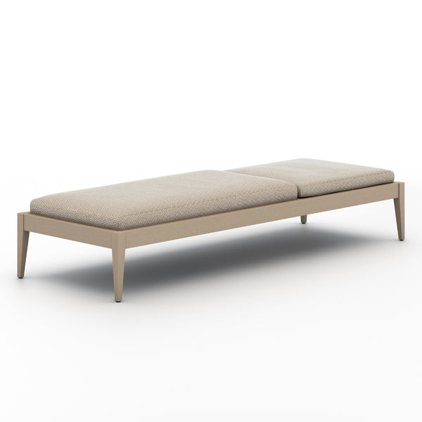 Sherwood Outdoor Chaise Lounge In Brwn/Sand