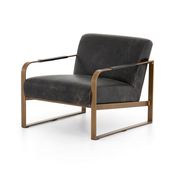 Jules Leather Chair-Rialto Ebony