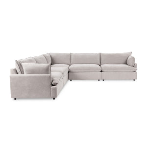 Caplan 5-Piece Modular Sectional in Elite-Gray