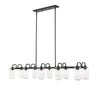 Delaney 10 Light Island/Billiard in Matte Black Finish