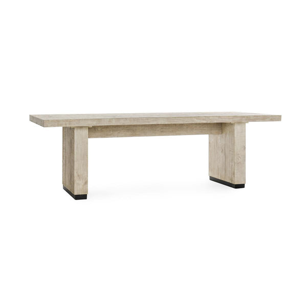Lynx Solid Wood Dining Table in Antique White Finish
