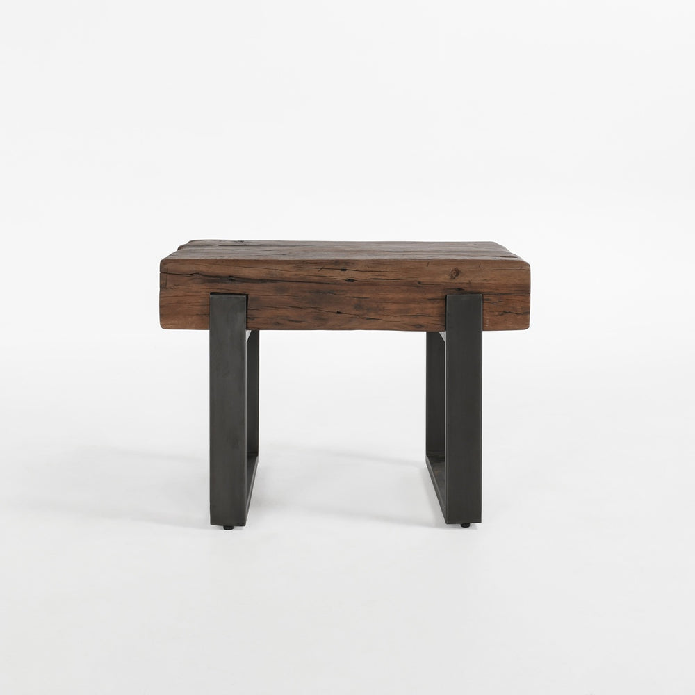 Duarte Reclaimed Pine End Table - Rustic Brown