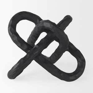 Wilhelm I (Small) 7L x 7W Black Metal Link Decor Object