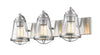 Mariner 3 Light Vanity in Brushed Nickel Finish