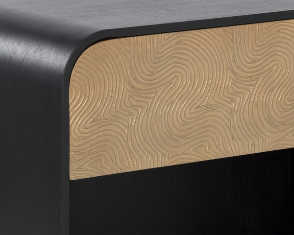 ALGARVE NIGHTSTAND - BLACK / CHAMPAGNE GOLD