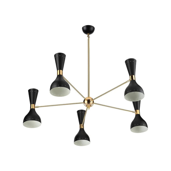 Piedad 5 Light Chandelier - Black