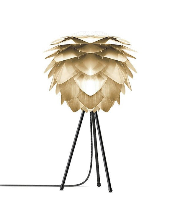 Silvia 24" H Table Lamp in Brass Foil Finish and Black Base