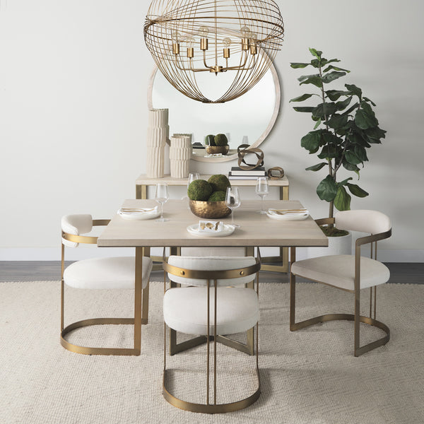 Chiron II 36L x 36W x 38H Gold Metal Globe Six Bulb Chandelier