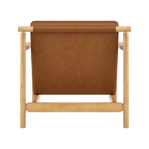 Arnold Faux Leather Accent Arm Chair, Casa Caramel