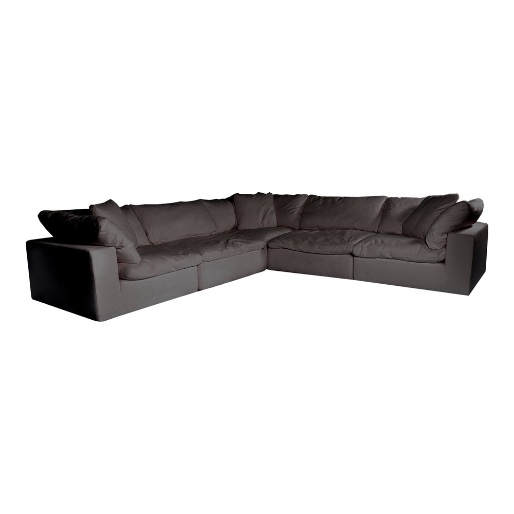 Clay Classic L-Shaped Modular Sectional in Light Grey