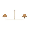 Cullen Linear Double Pendant - Camel Leather