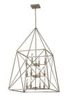 Trestle 12 Light Pendant in Antique Silver Finish