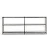 Felix Large Console Table - Hammered Grey W/Clear Powder Coat