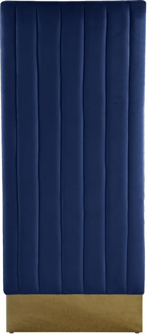 Stanley Dining Chair In Navy Velvet and Gold