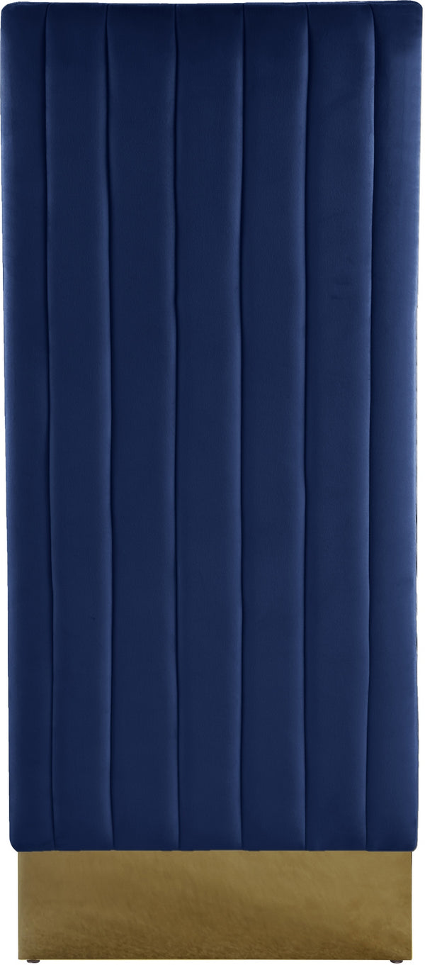 Stanley Dining Chair In Navy Velvet and Gold