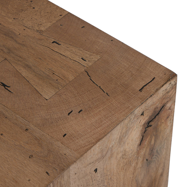 Abaso Media Console In Rustic Wormwood
