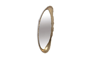 Broken Egg Mirror-White and Gold Leaf