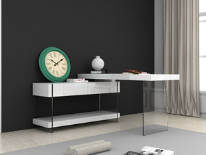 Reese Desk White High Gloss