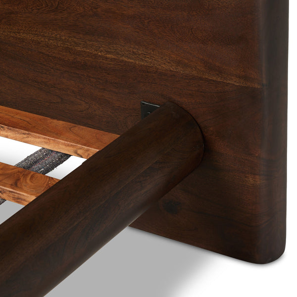 Nigel King Bed - Rustic Brown Acacia
