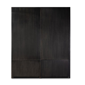 Admont Double Bookcase W Ladder In Worn Blk