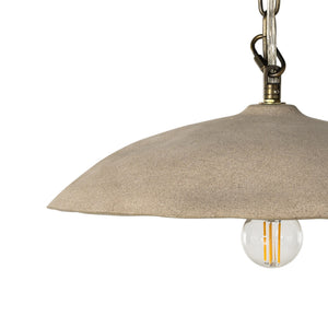 Organic Ceramic Pendant In Sand Porcelain
