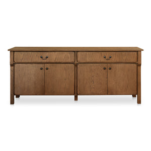 Caroline Sideboard with Curved Legs in Warm Brown