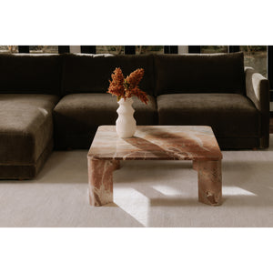 Segment Coffee Table in Orange Levante Marble