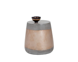 ARIES SIDE TABLE - CONCRETE - GOLD