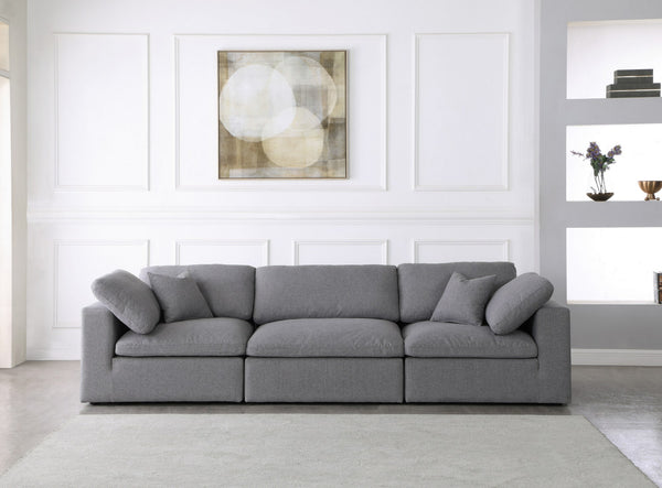 Carmen Cloud Modular Sofa In Grey Linen Fabric