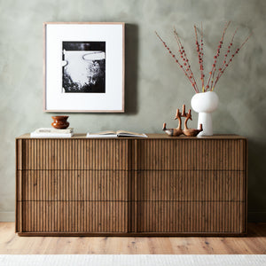 Leo 6 Drawer Dresser in Rustic Grey